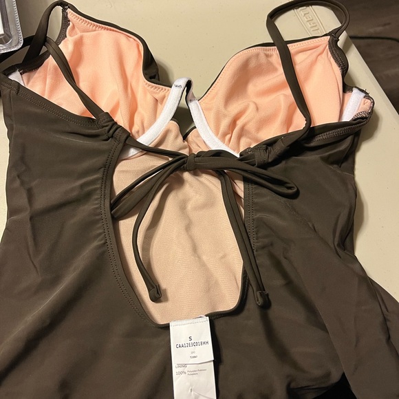 Small size bathing suit, beautiful dark brown by CUPSHE x Stassie - Picture 10 of 13